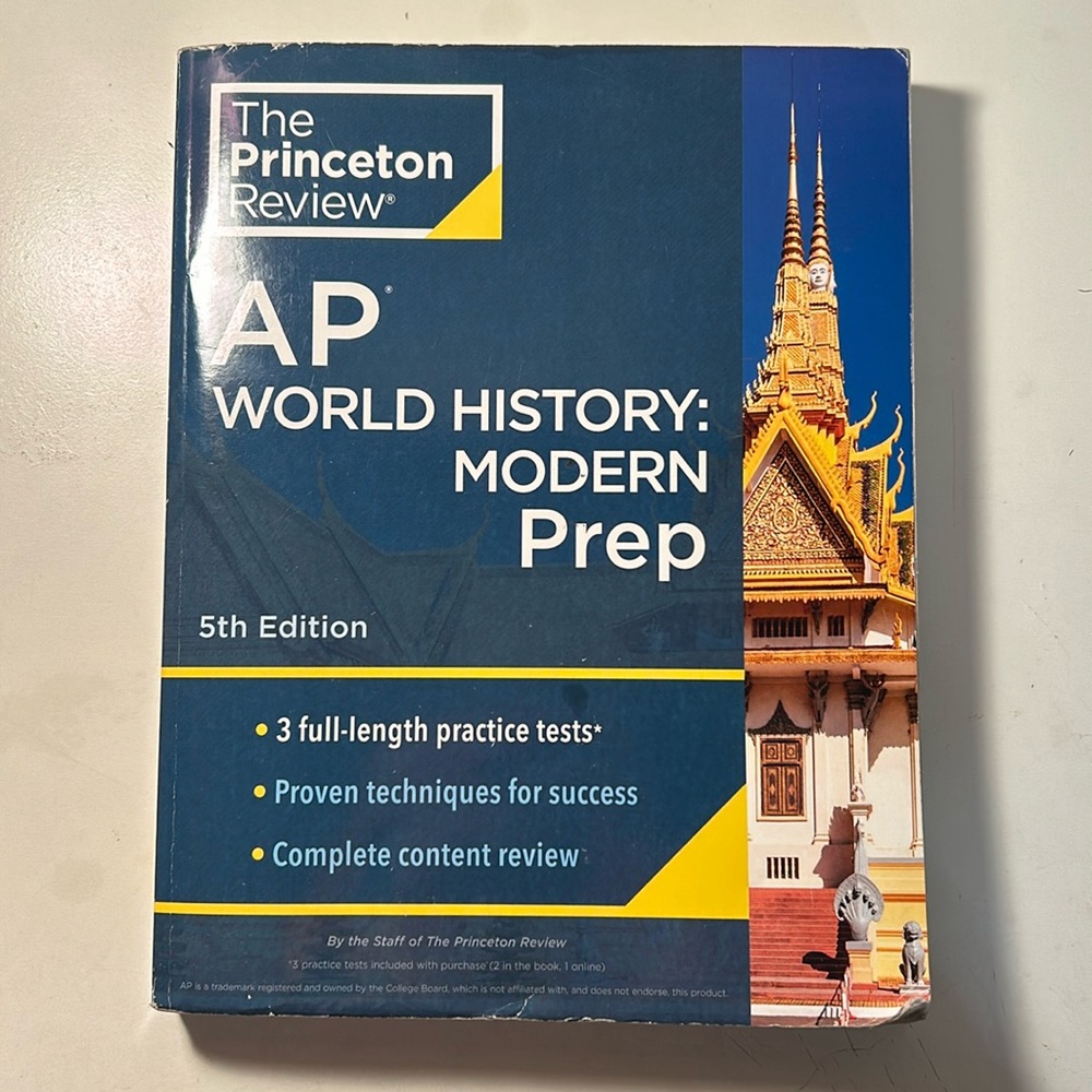princeton review ap world history prep book